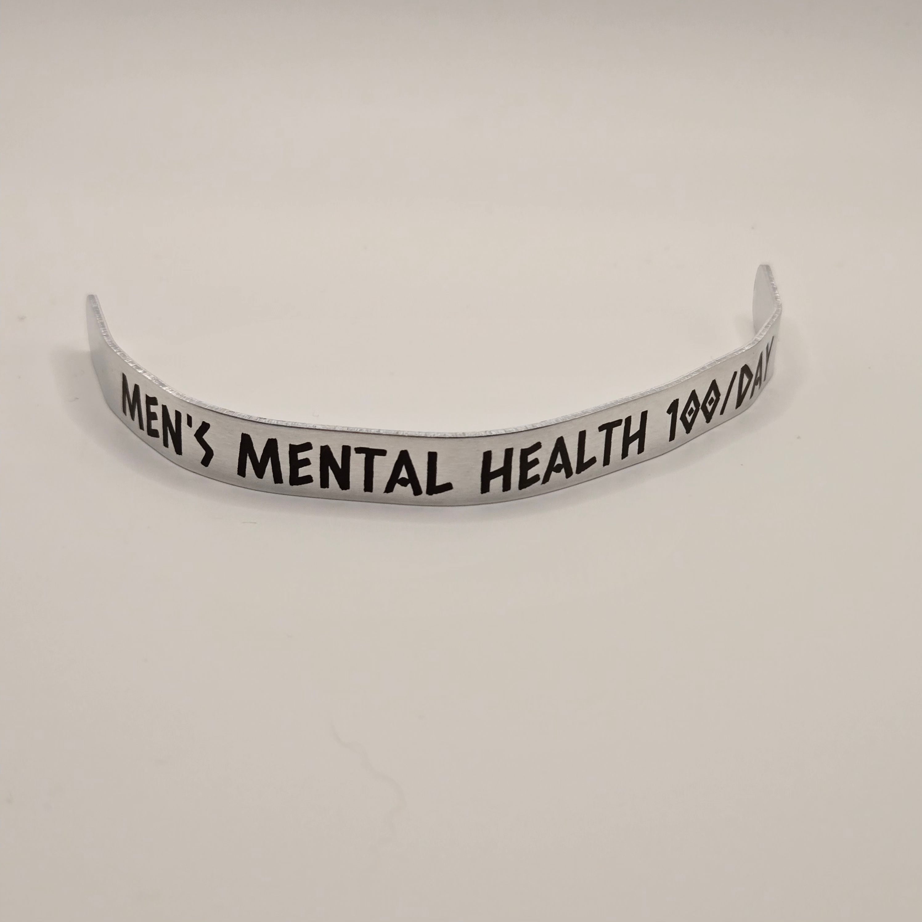 Men's Mental Health Laser Engraved Bracelet — Meaningful Personalized Gift for Him