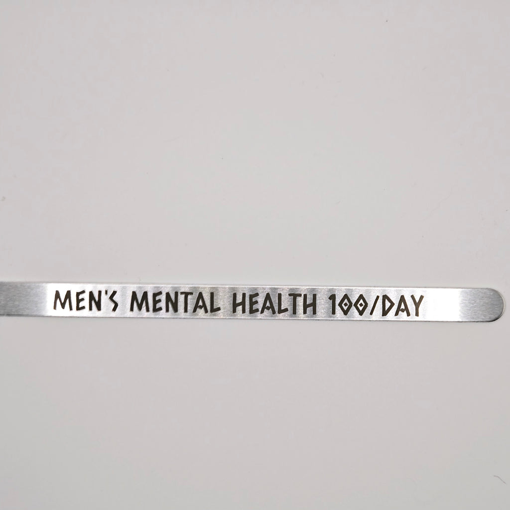 Men's Mental Health Laser Engraved Bracelet — Meaningful Personalized Gift for Him