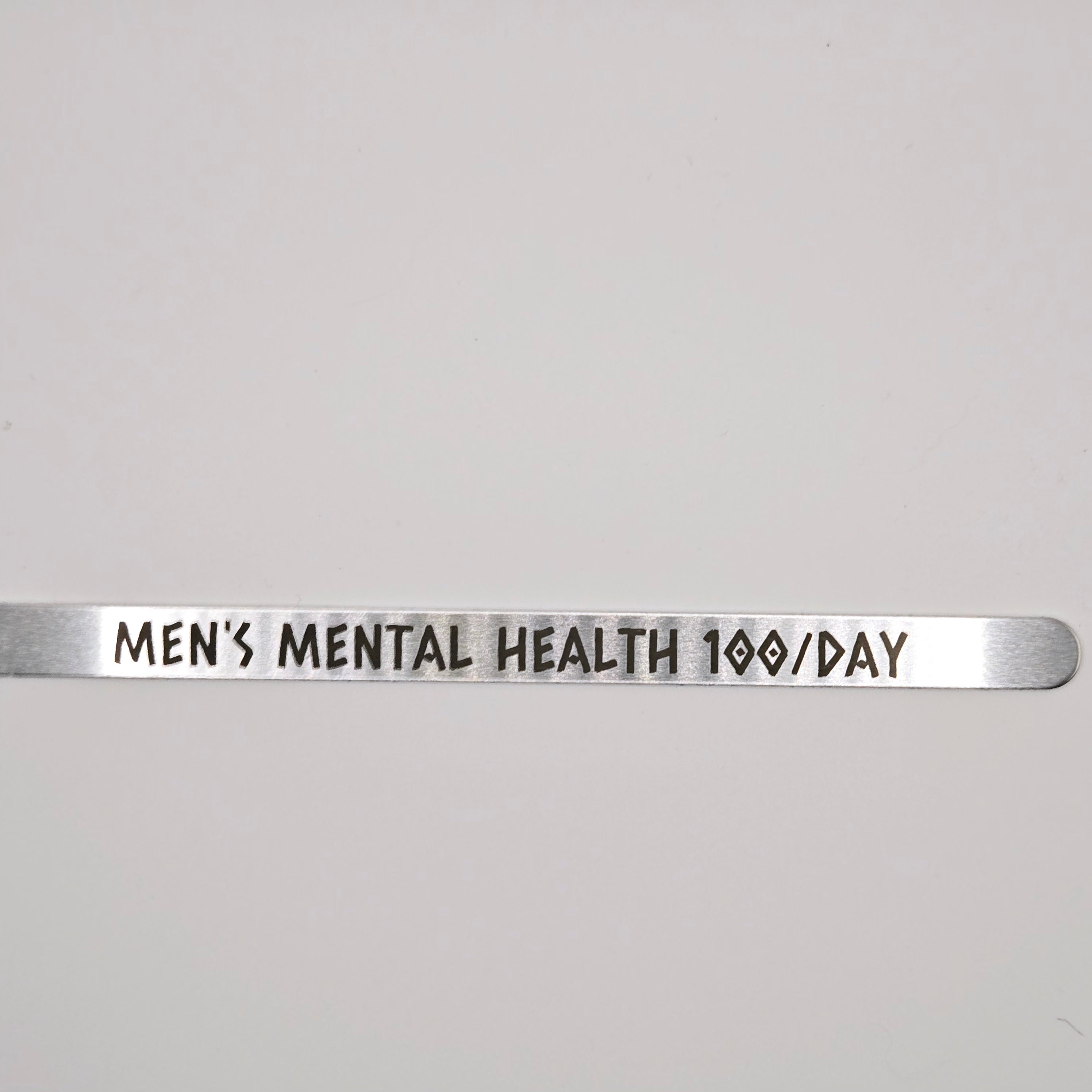 Men's Mental Health Laser Engraved Bracelet — Meaningful Personalized Gift for Him