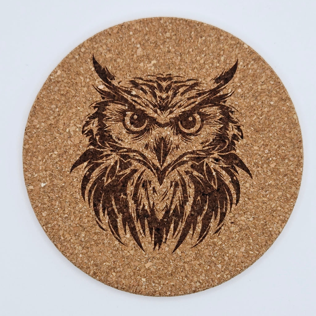 Custom Laser Engraved Cork Coasters — Personalized Home Decor Gift