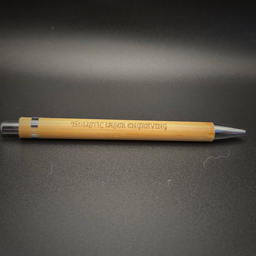 Custom Laser Engraved Bamboo Pen — Personalized Eco-Friendly Gift