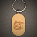 Laser Engraved Trout Keychain — Fishing Gift for Men and Anglers