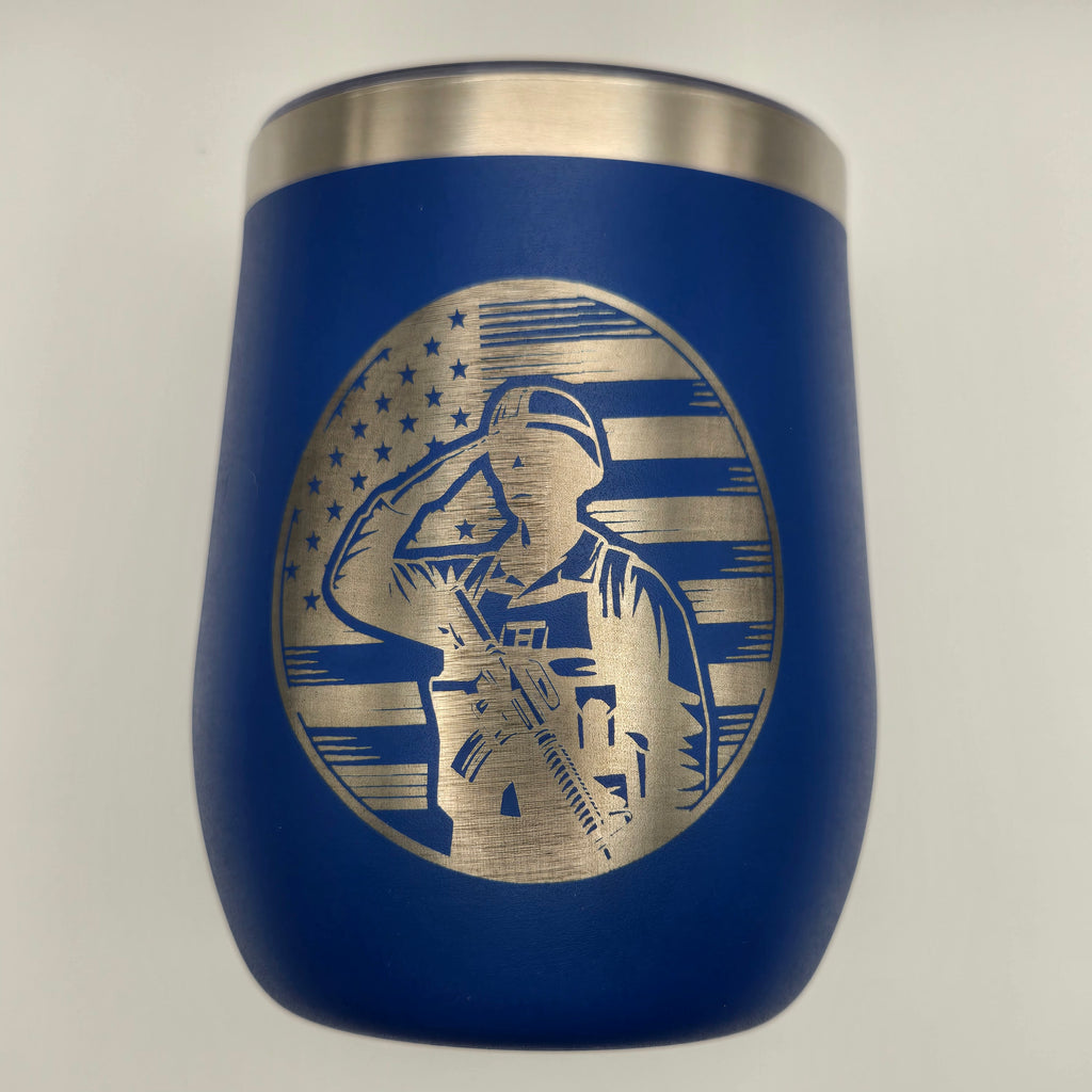 Custom Laser Engraved 12oz Coffee Tumbler — Personalized Travel Cup