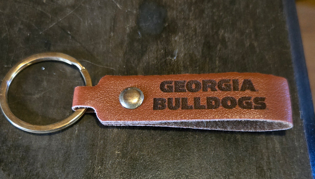 Personalized Laser Engraved Leather Keychain — Custom Name or Monogram