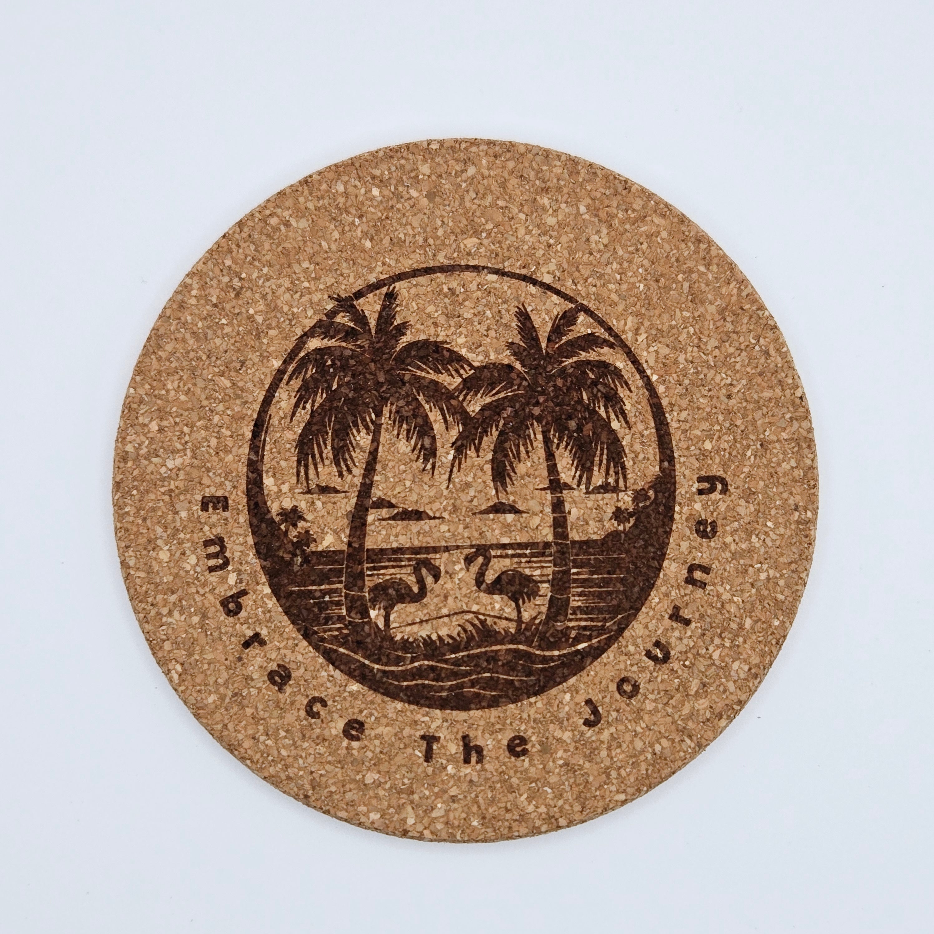 Custom Laser Engraved Cork Coasters — Personalized Home Decor Gift