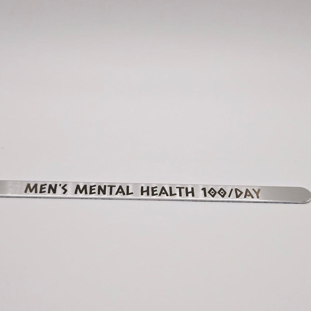 Men's Mental Health Laser Engraved Bracelet — Meaningful Personalized Gift for Him