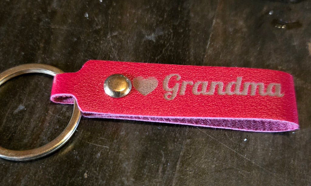 Personalized Laser Engraved Leather Keychain — Custom Name or Monogram